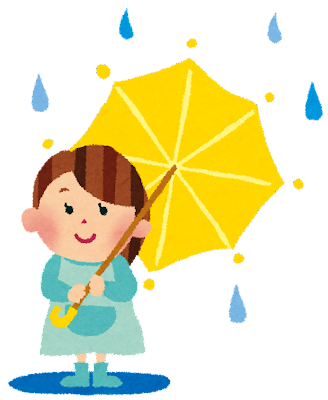 梅雨のイラスト「傘と女の子」