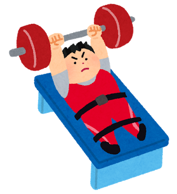 筋トレしているイラスト