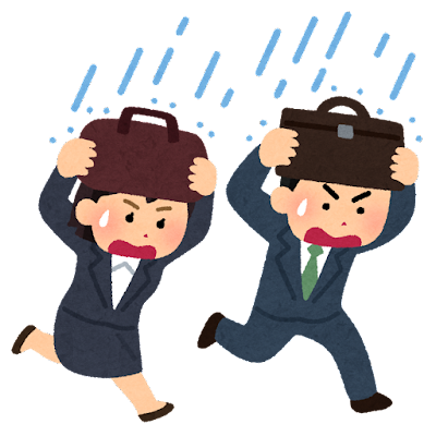 急いでいる人のイラスト